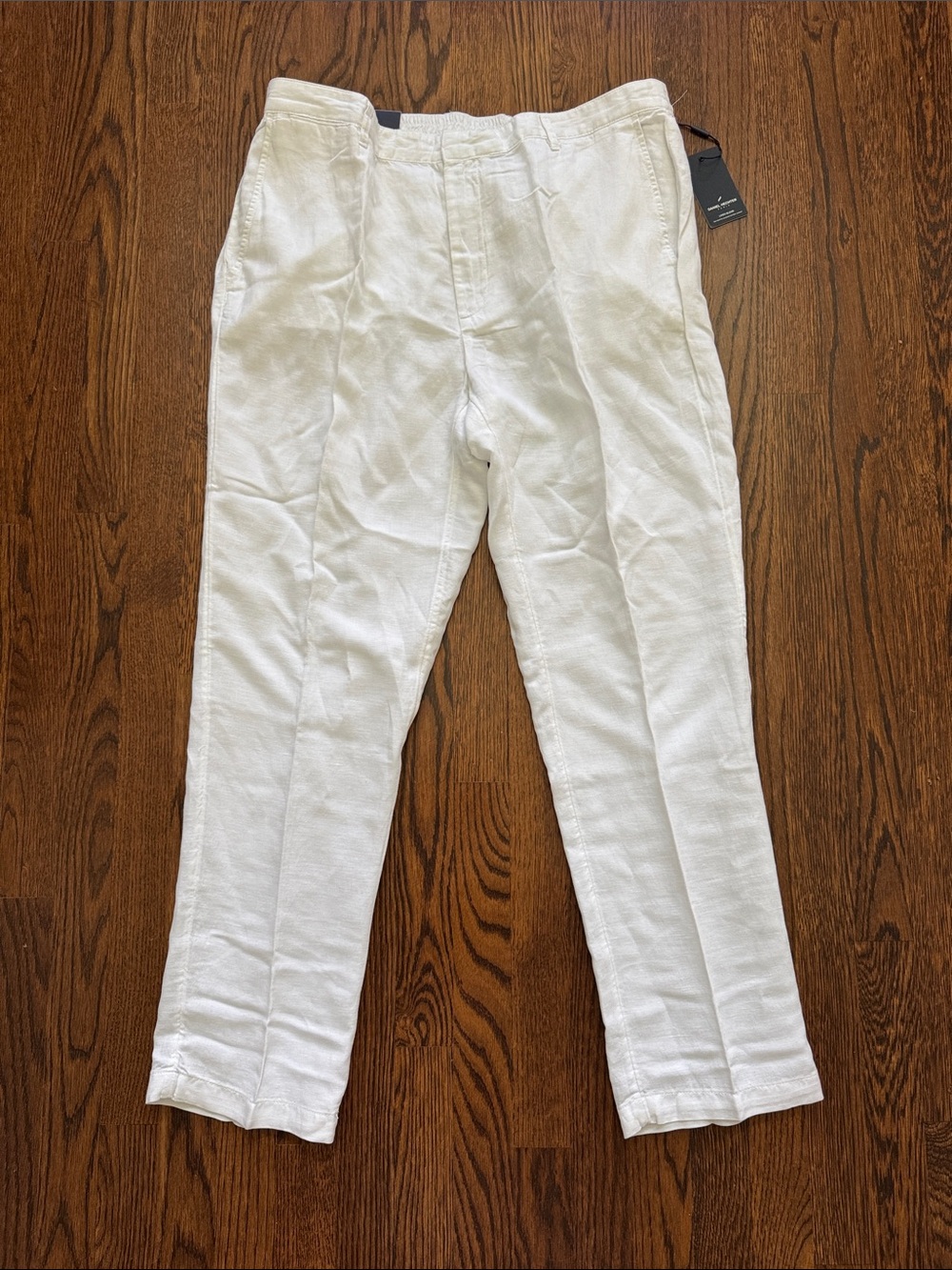 DANIEL HECHTER White Linen-Blend Chinos